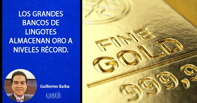 En este momento estás viendo Los grandes bancos de lingotes almacenan oro a niveles récord.